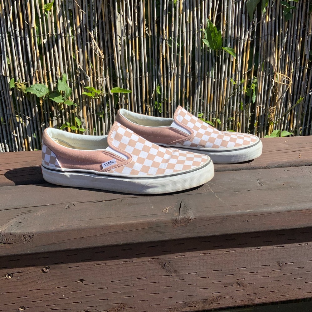 Rose Checkered Vans